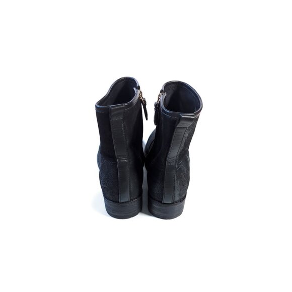 Tory Burch Boots Black Leather Ankle Boots Size 11 - Picture 5 of 9